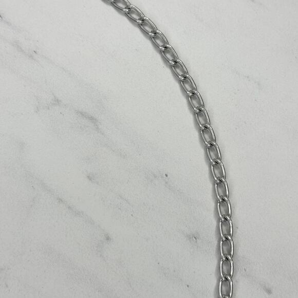 Silver Tone Metal Chain Link Belt Small Minimalist ✨ - Picture 10 of 11